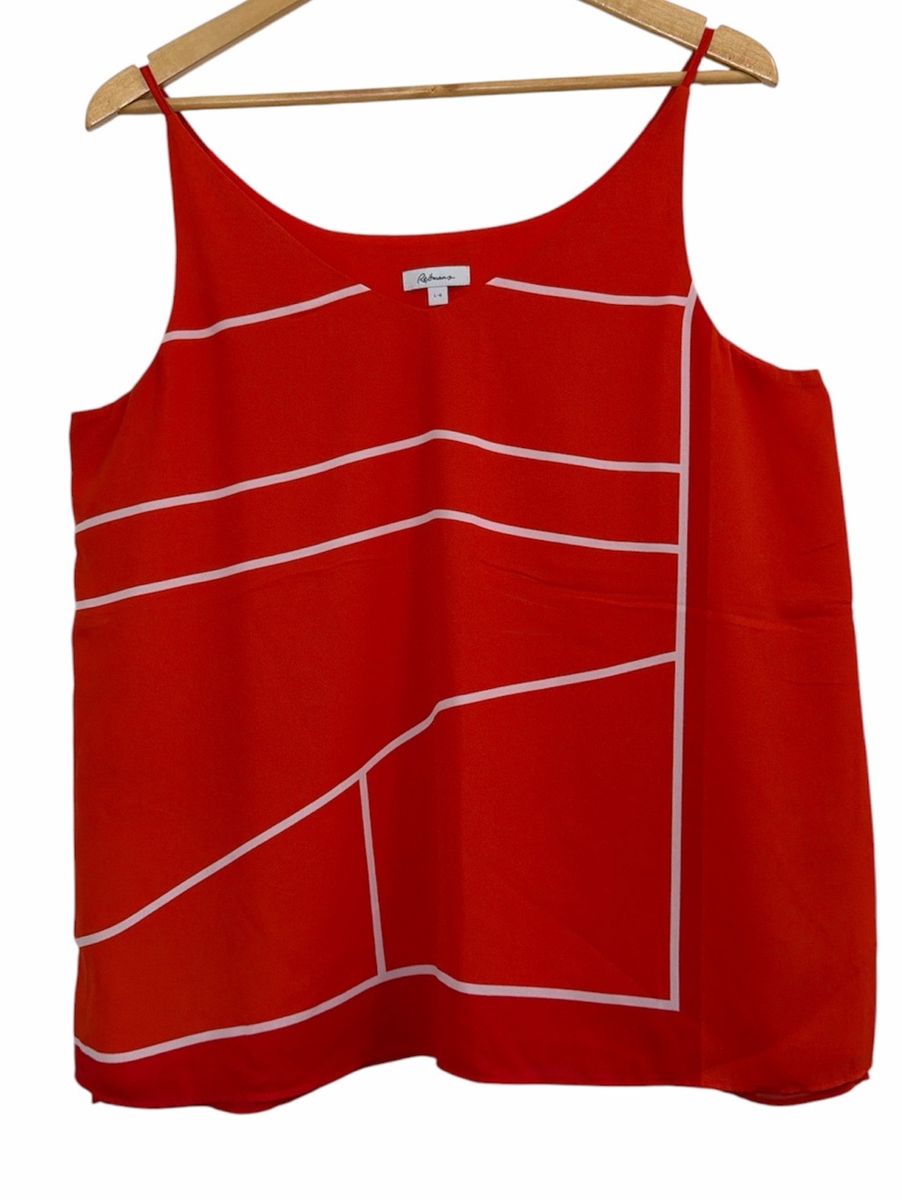 Reitmans Orange Red Geometric Print Camisole Size Large